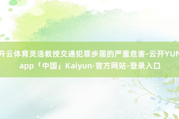 开云体育灵活教授交通犯罪步履的严重危害-云开YUNapp「中国」Kaiyun·官方网站-登录入口