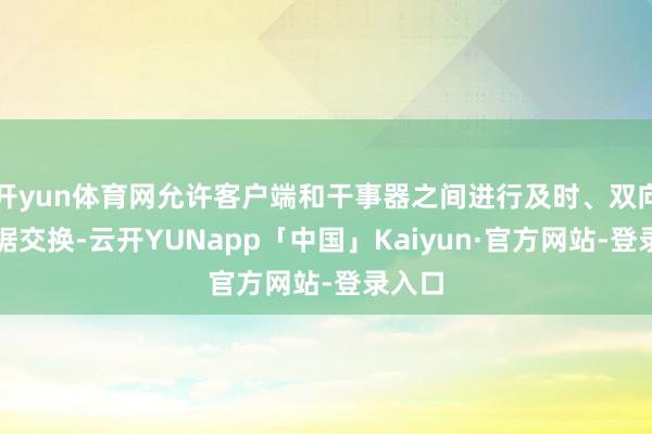 开yun体育网允许客户端和干事器之间进行及时、双向的数据交换-云开YUNapp「中国」Kaiyun·官方网站-登录入口