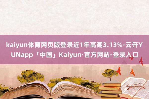 kaiyun体育网页版登录近1年高潮3.13%-云开YUNapp「中国」Kaiyun·官方网站-登录入口