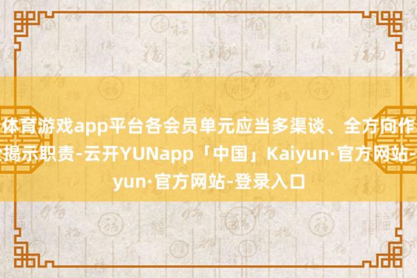 体育游戏app平台各会员单元应当多渠谈、全方向作念好风险揭示职责-云开YUNapp「中国」Kaiyun·官方网站-登录入口