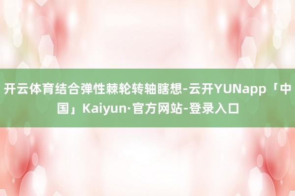 开云体育结合弹性棘轮转轴瞎想-云开YUNapp「中国」Kaiyun·官方网站-登录入口
